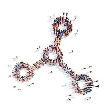 insanlar bir grafik şeklinde.