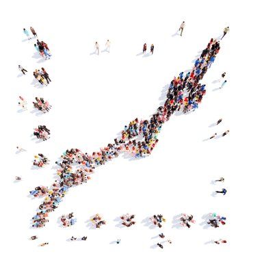 insanlar bir grafik şeklinde.