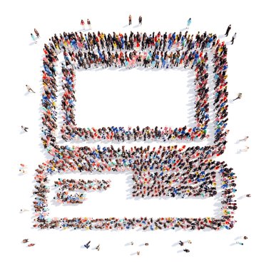 insanlar bir bilgisayar şeklinde.