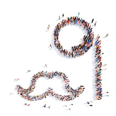 insanlar bir bıyık şeklinde.