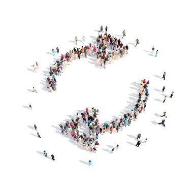 insanlar oklar şeklinde.