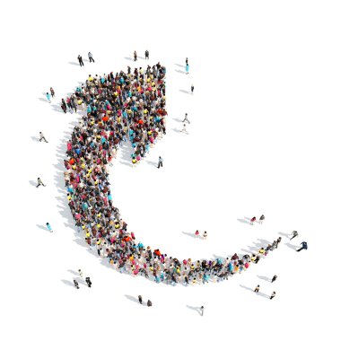 insanlar oklar şeklinde.