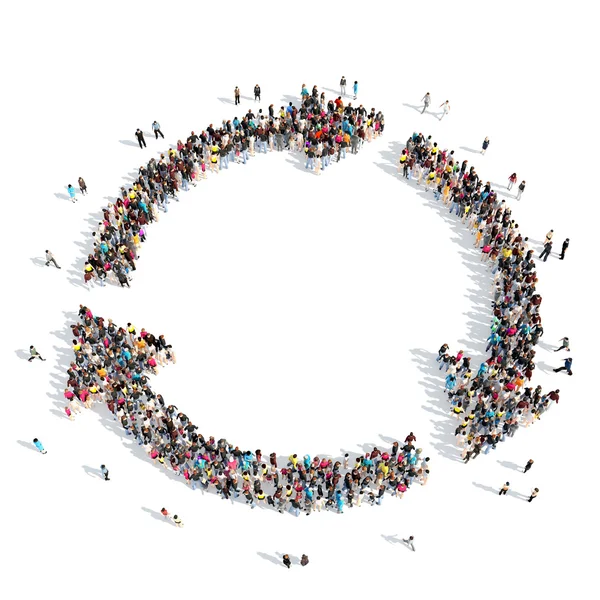 insanlar oklar şeklinde.