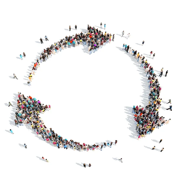 insanlar oklar şeklinde.