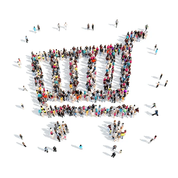 People in the shape of baskets. — Stock Photo, Image