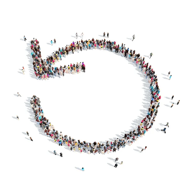 Las personas en forma de flechas . — Foto de Stock