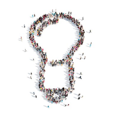 insanlar bir lamba şeklinde.