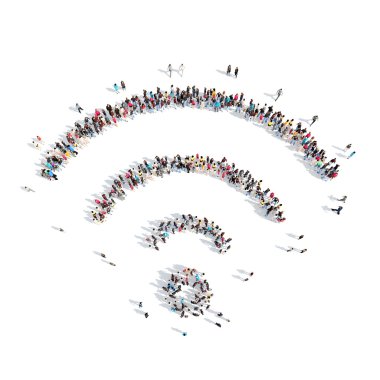 insanlar wi fi şeklinde.