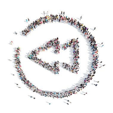 insanlar bir düğme oyun şeklinde.