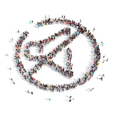 insanlar hoparlör şeklinde.