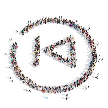 insanlar bir düğme oyun şeklinde.