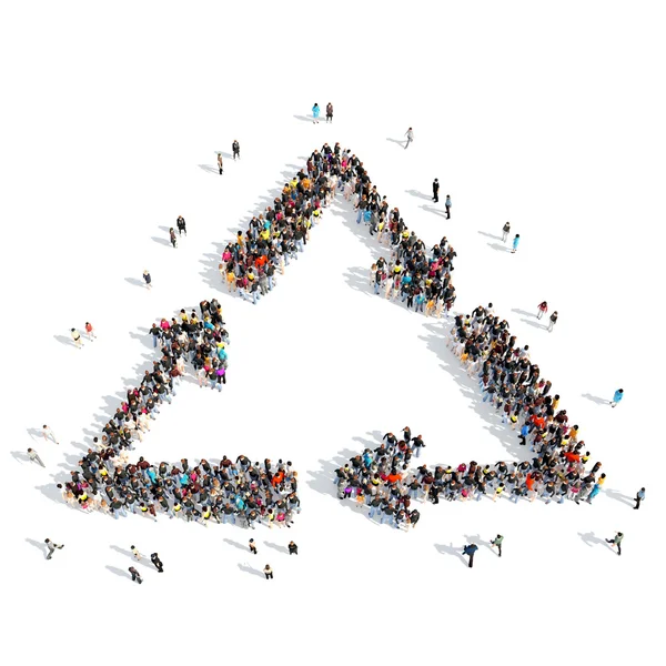 People in the form of arrows. — Stock Photo, Image