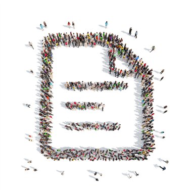 insanlar bir yaprak kağıt şeklinde yazma.