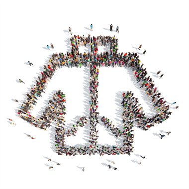 insanlar bir ceket şeklinde.