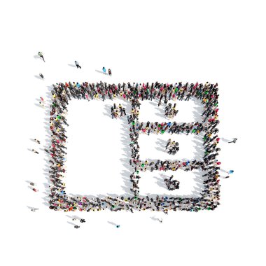 insanlar şifoniyer şeklinde.