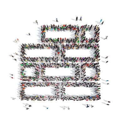 insanlar tuğla şeklinde.