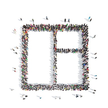 insanlar pencere şeklinde