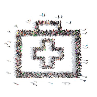 insanlar kitleri şeklinde.