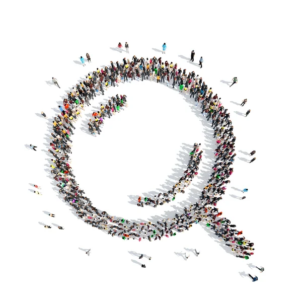 insanlar Büyüteç şeklinde.