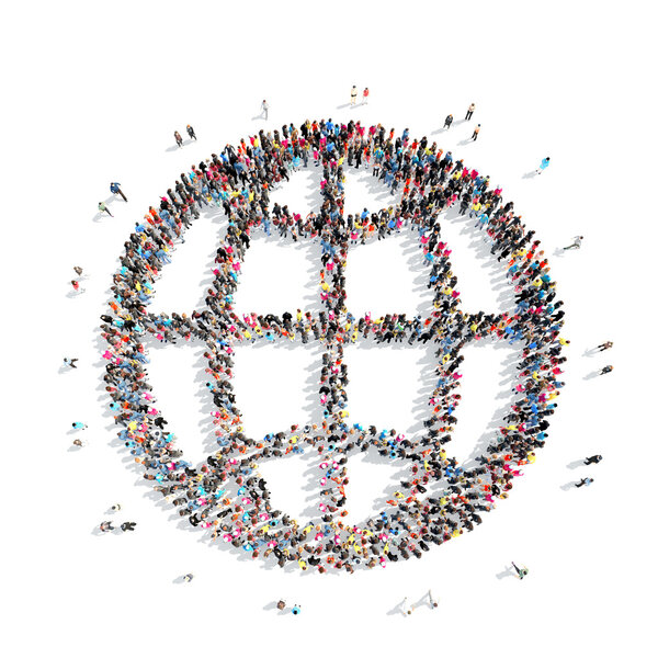 people in the shape of a globe .