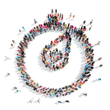 people in the shape of a tachometer.