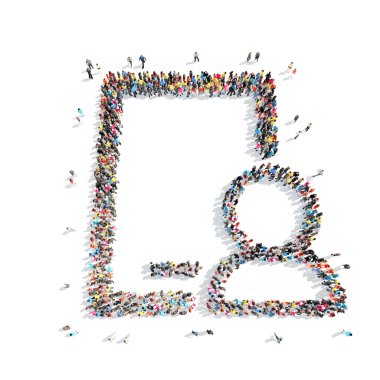 insanlar bir smartphone şeklinde.