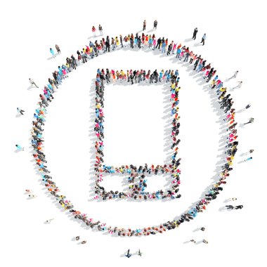 insanlar bir smartphone şeklinde.