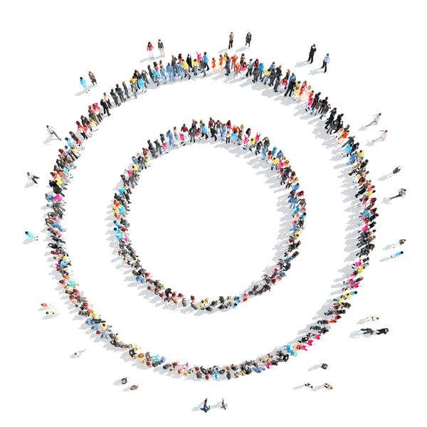 People in the shape of a circle. — Stockfoto