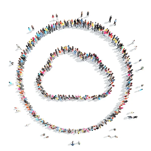 People in the shape of clouds. — Stock Photo, Image