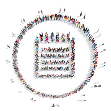 people in the shape of  page.