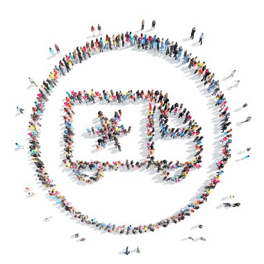 insanlar bir ambulans şeklinde.