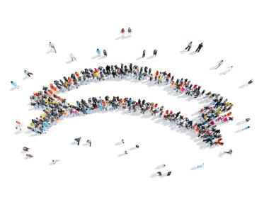 insanlar şeritler şeklinde.