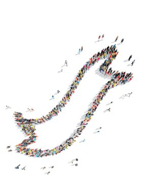 insanlar şeritler şeklinde.