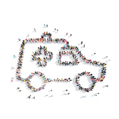 insanlar Ambulanslar şeklinde.