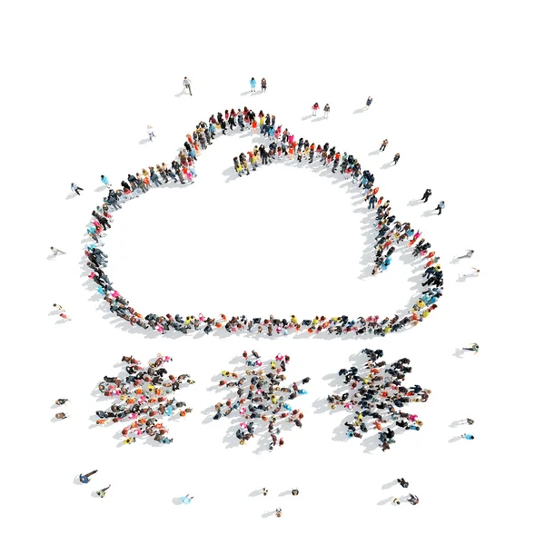 Pessoas em forma de nuvens . — Fotografia de Stock