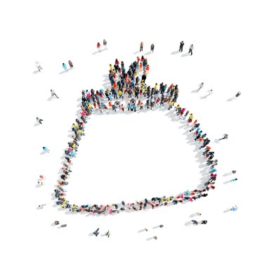 insanlar bir kese şeklinde