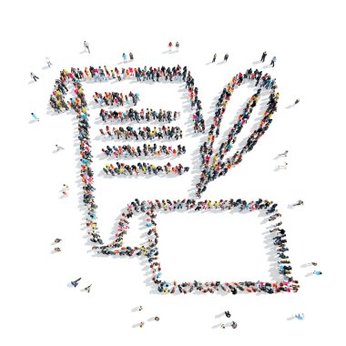 insanlar bir mektup şeklinde.