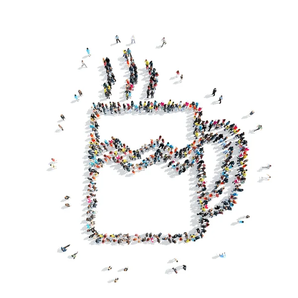 Insanlar kahve şeklinde — Stok fotoğraf