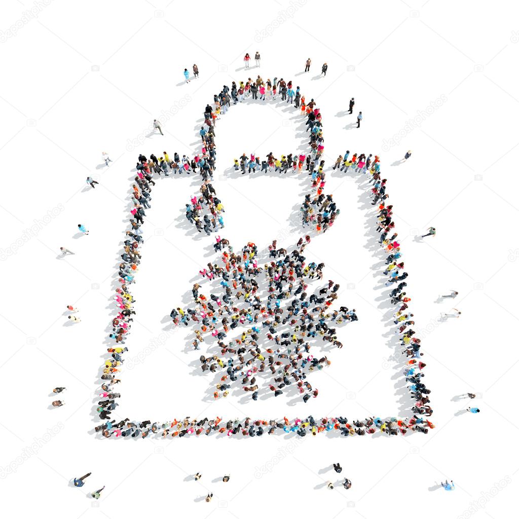 people in the shape of bag