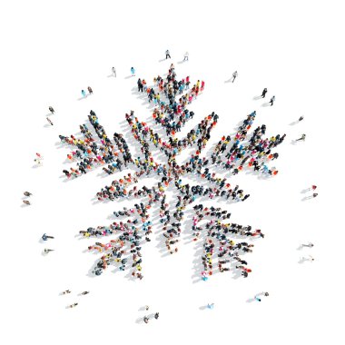 insanlar kar taneleri şeklinde.