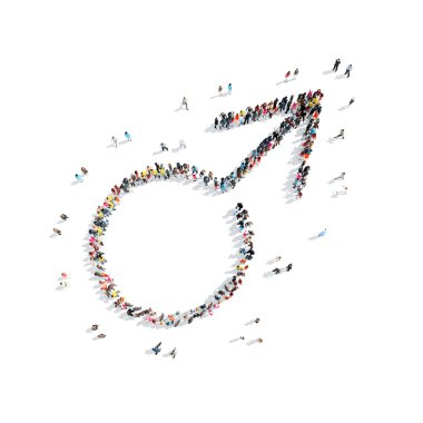 insanlar erkek işareti şeklinde