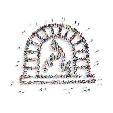 insanlar bir şömine şeklinde