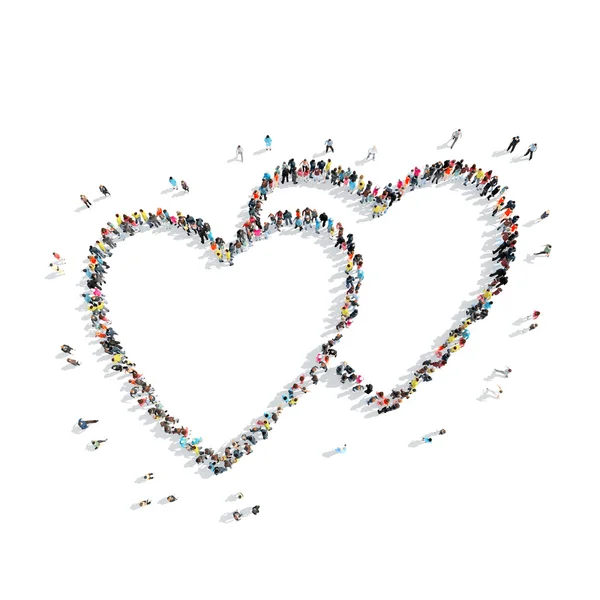 Persone a forma di cuore, cardio . — Foto Stock