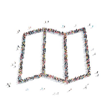 Grup insanlar harita şekil