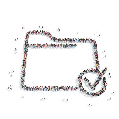 İnsanlar bir klasör şeklinde