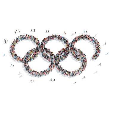  insanlar şekli olimpik halka spor