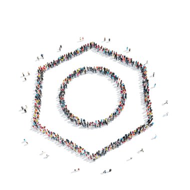 İnsanlar şekil somun aracı