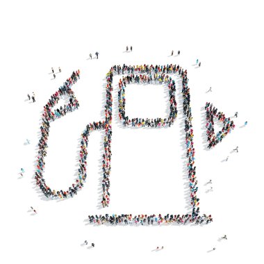 insanlar şekli benzin istasyonu