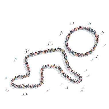 Grup insanlar çocuk şekil