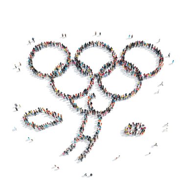 İnsanlar şekil adam Olimpiyatı